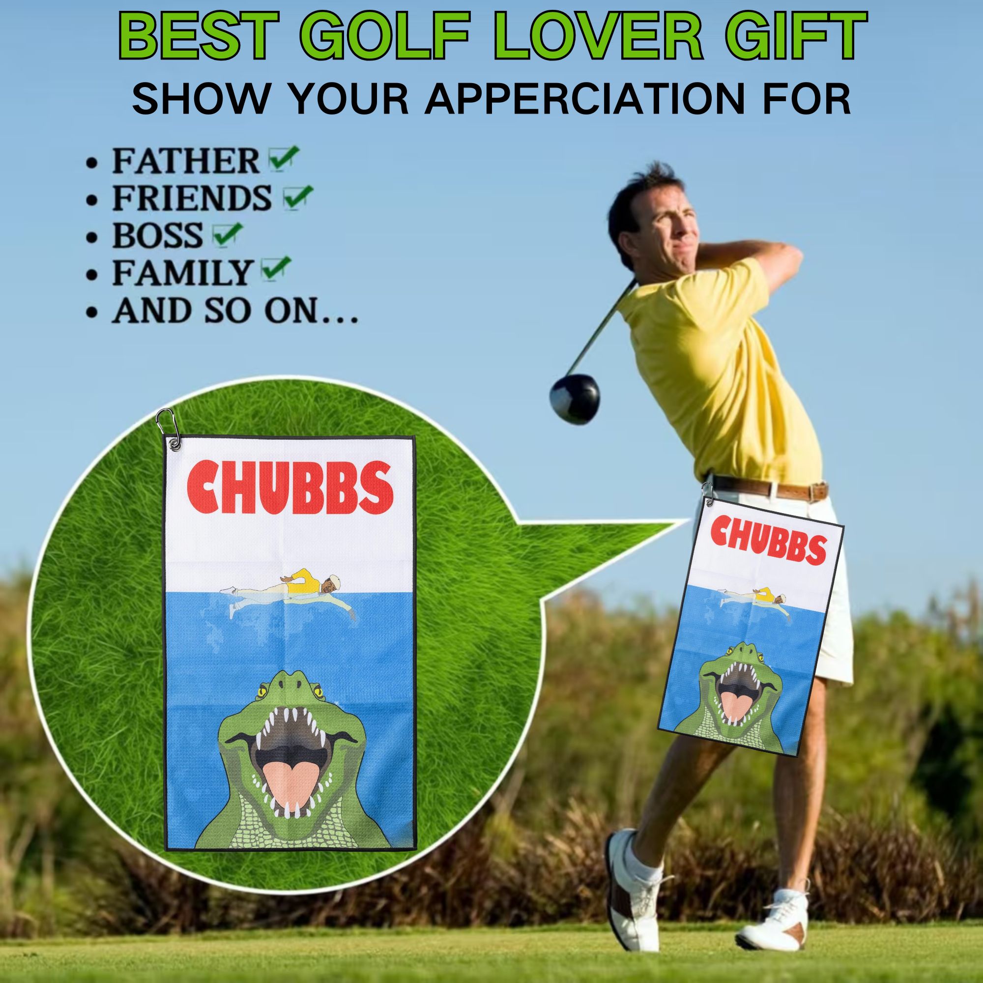 Toalha de golfe Fun Happy Gilm - Golf Towel avaliação e preço
